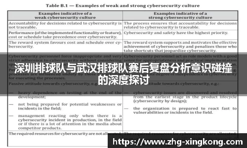 深圳排球队与武汉排球队赛后复盘分析意识碰撞的深度探讨